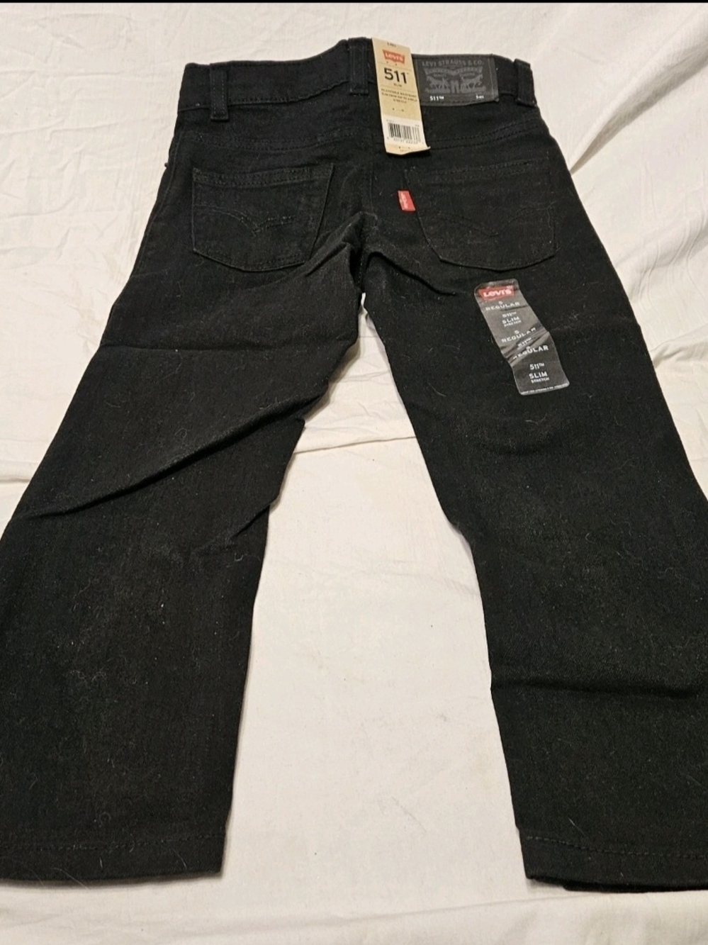 Levi's Kids 511 5 Slim Jeans in Black Hip To Ankle Stretch Brand New - Picture 5 of 10